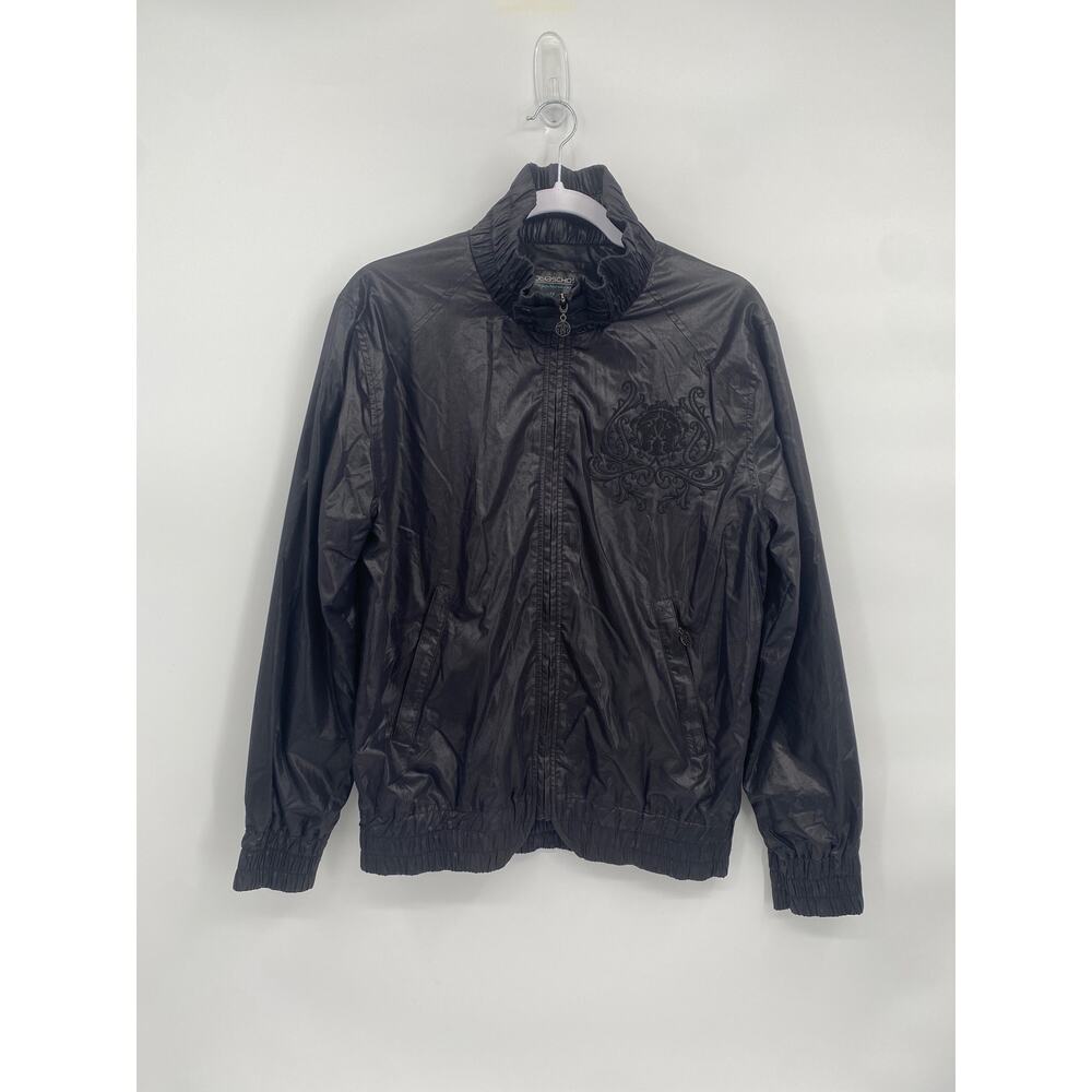 Polyascko 2 Black Collared Jacket Embroidered Ful… - image 1